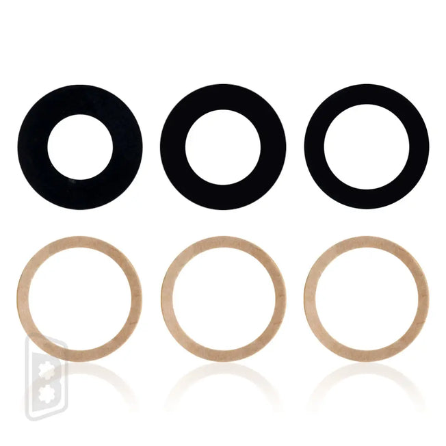 Back Camera Lens (Glass Only) With Adhesive Compatible For iPhone 12 Pro Max (3 Piece Set)