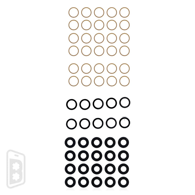 Back Camera Lens (Glass Only) With Adhesive Compatible For iPhone 12 Pro (3 Piece Set) (10 Pack)