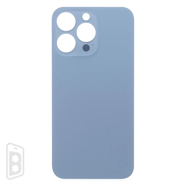 Back Glass With 3M Adhesive Compatible For iPhone 13 Pro (No Logo / Large Camera Hole)