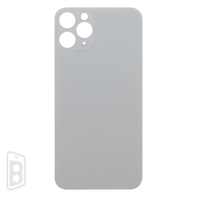 Back Glass With 3M Adhesive Compatible For iPhone 11 Pro (No Logo / Large Camera Hole)