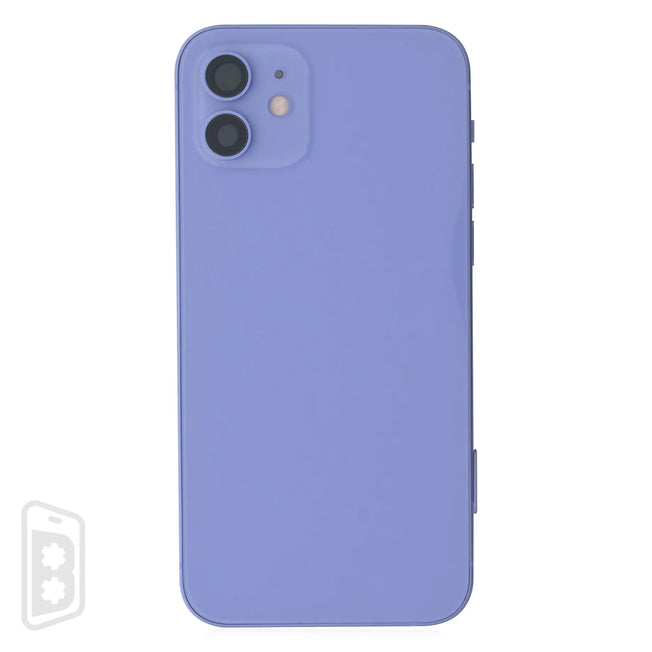 Back Housing W/ Small Components Pre-Installed Compatible For iPhone 12 (US Version) (No Logo)