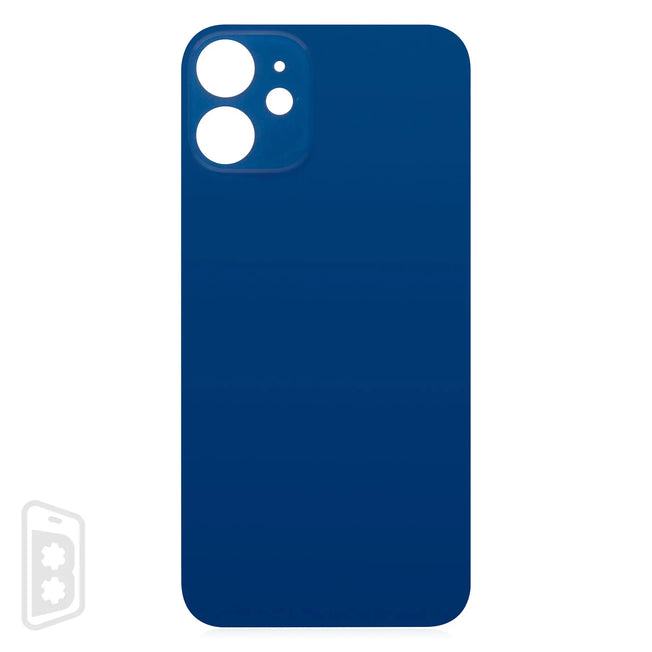 Back Glass With 3M Adhesive Compatible For iPhone 12 Mini (No Logo / Large Camera Hole)