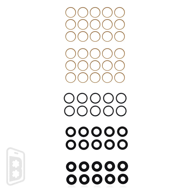 Back Camera Lens (Glass Only) With Adhesive Compatible For iPhone 13 Pro / 13 Pro Max (3 Piece Set) (10 Pack)