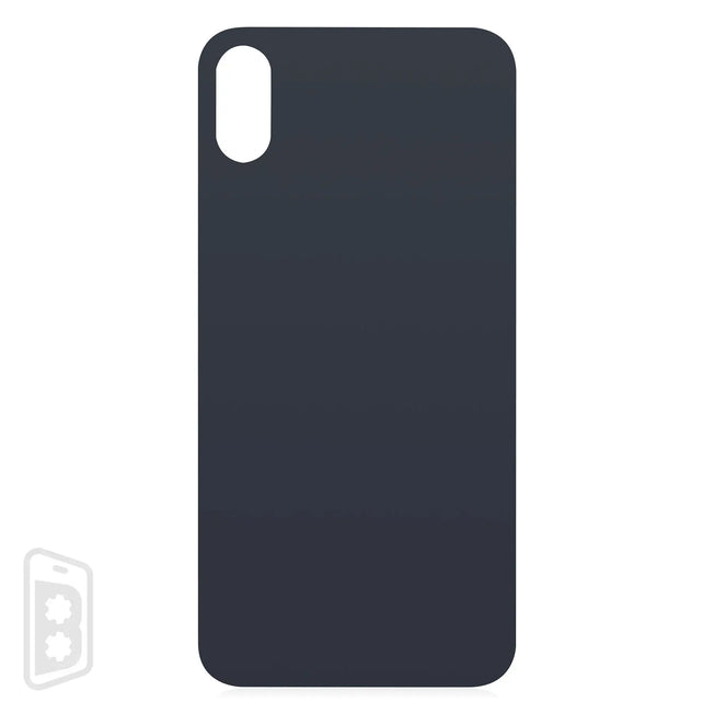 Back Glass With 3M Adhesive Compatible For iPhone X (No Logo / Large Camera Hole)