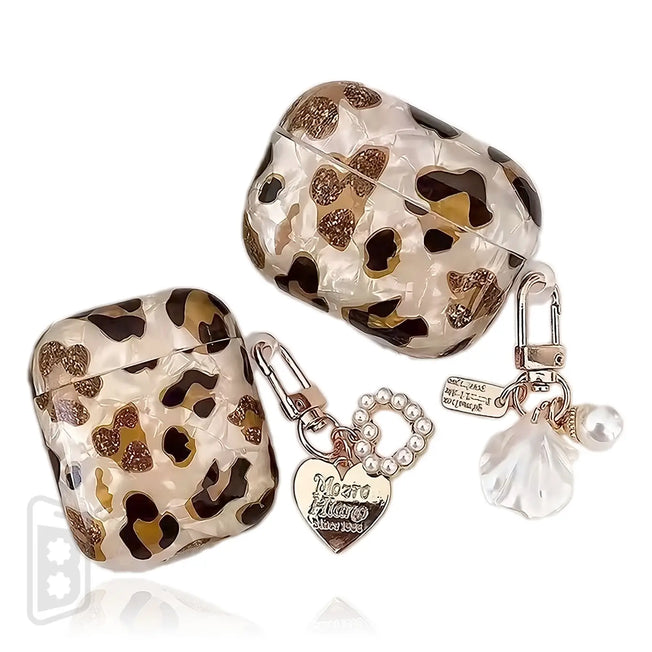 AirPods 4 Leopard Pearl Case with Charm
