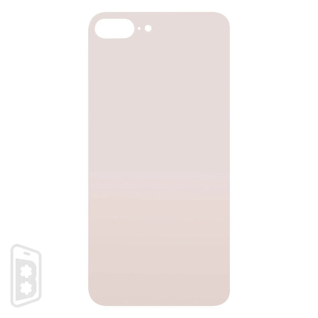 Back Glass With 3M Adhesive Compatible For iPhone 8 Plus (No Logo / Large Camera Hole)