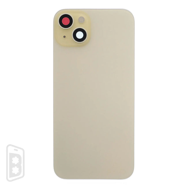 Back Glass With Steel Plate With Wireless NFC Charging MagSafe Magnet & Flashlight Flex Compatible For IPhone 15 Plus (No Logo)