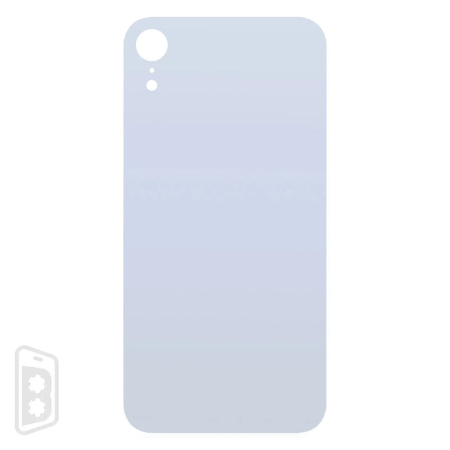 Back Glass With 3M Adhesive Compatible For iPhone XR (No Logo / Large Camera Hole)