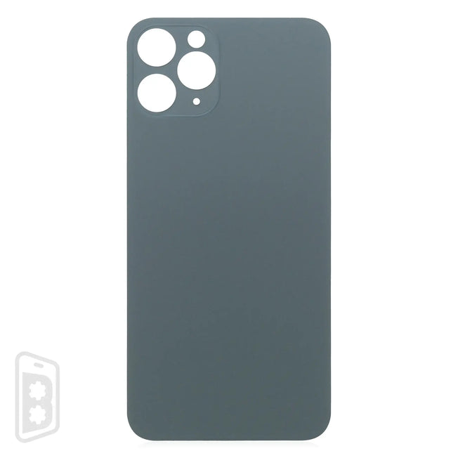 Back Glass With 3M Adhesive Compatible For iPhone 11 Pro (No Logo / Large Camera Hole)
