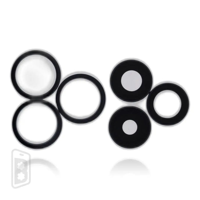 Back Camera Lens With Bracket & Bezel Compatible For iPhone 14 Pro / 14 Pro Max (3 Piece Set)