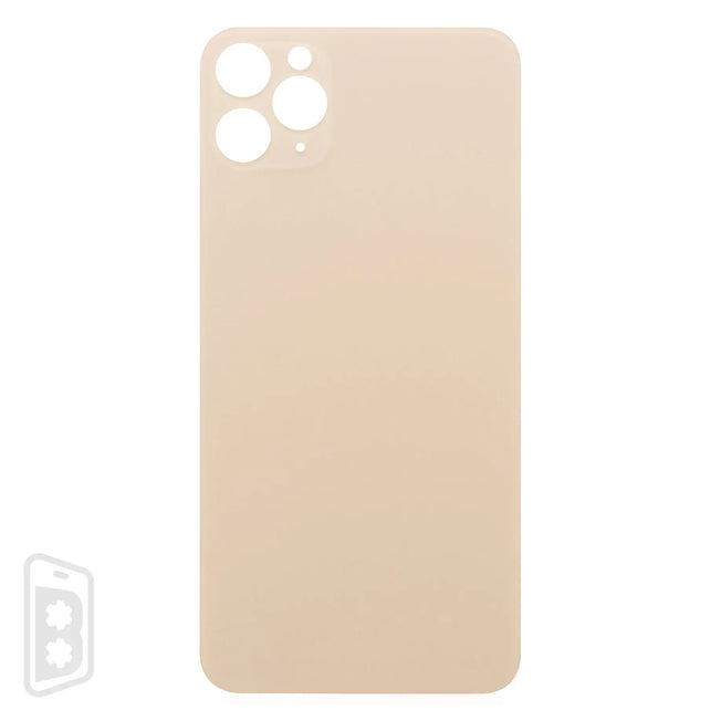 Back Glass With 3M Adhesive Compatible For iPhone 11 Pro Max (No Logo / Large Camera Hole)