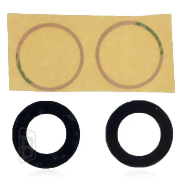 Back Camera Lens (Glass Only) With Adhesive Compatible For iPhone 14 / 14 Plus / 15 / 15 Plus (2 Piece Set) (Premium)