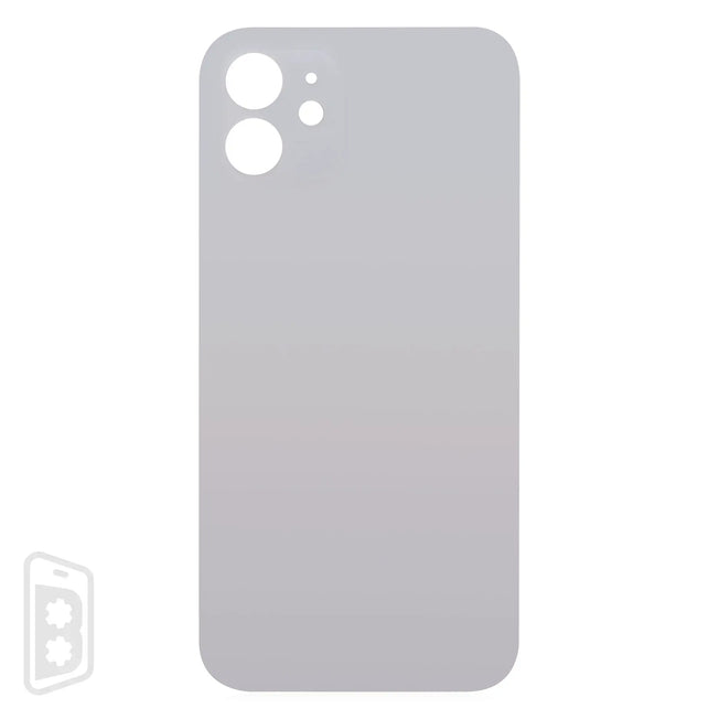 Back Glass With 3M Adhesive Compatible For iPhone 12 (No Logo / Large Camera Hole)