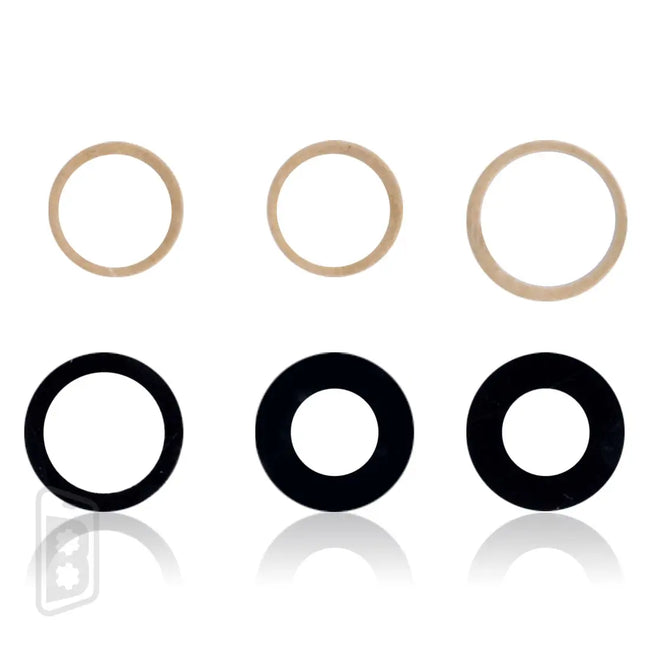 Back Camera Lens (Glass Only) With Adhesive Compatible For iPhone 11 Pro / 11 Pro Max (3 Piece Set)