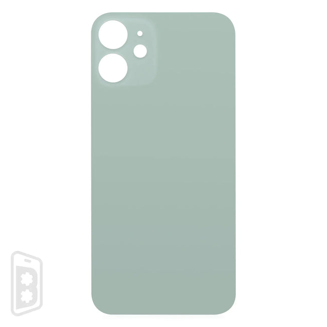 Back Glass With 3M Adhesive Compatible For iPhone 12 Mini (No Logo / Large Camera Hole)
