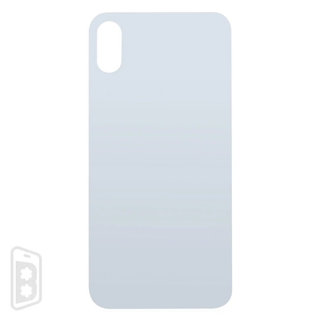 Back Glass With 3M Adhesive Compatible For iPhone X (No Logo / Large Camera Hole)