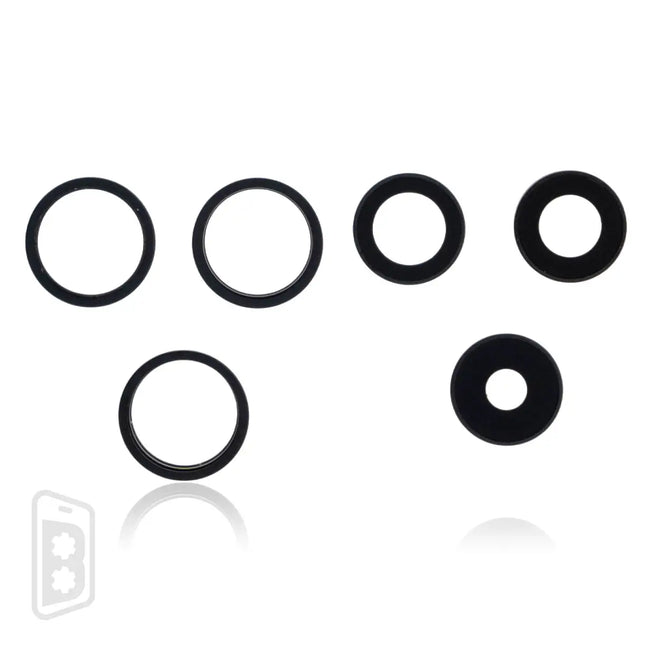 Back Camera Lens With Bracket & Bezel Compatible For iPhone 14 Pro / 14 Pro Max (3 Piece Set)