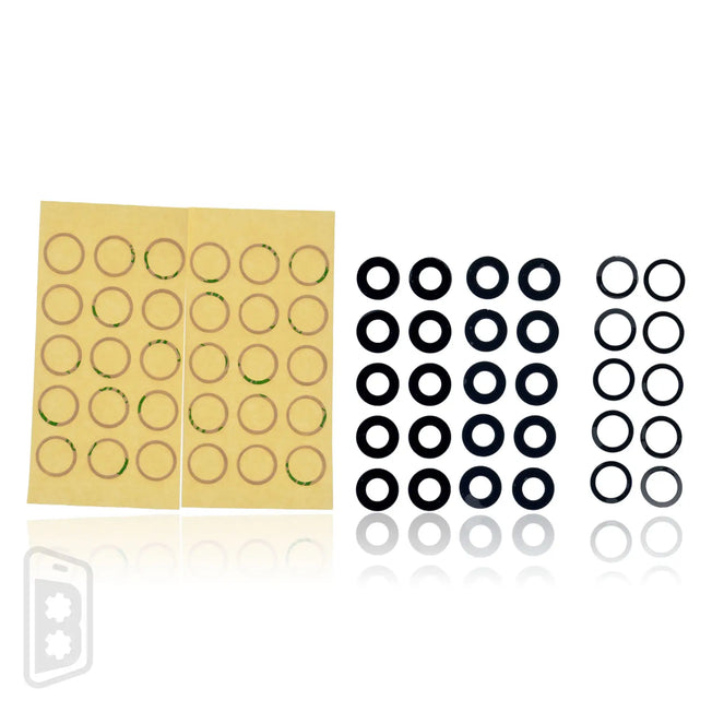 Back Camera Lens (Glass Only) With Adhesive Compatible For iPhone 11 Pro / 11 Pro Max (3 Piece Set) (10 Pack)