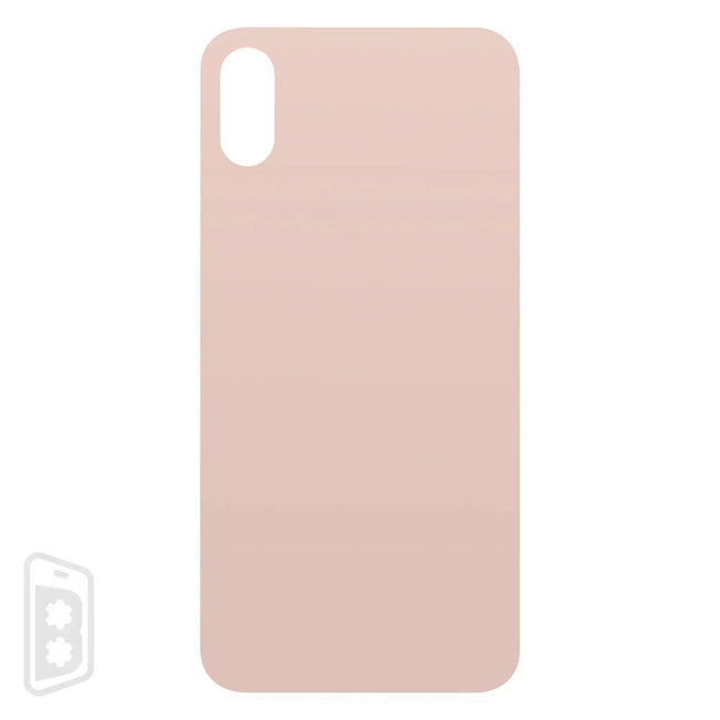 Back Glass With 3M Adhesive Compatible For iPhone XS (No Logo / Large Camera Hole)