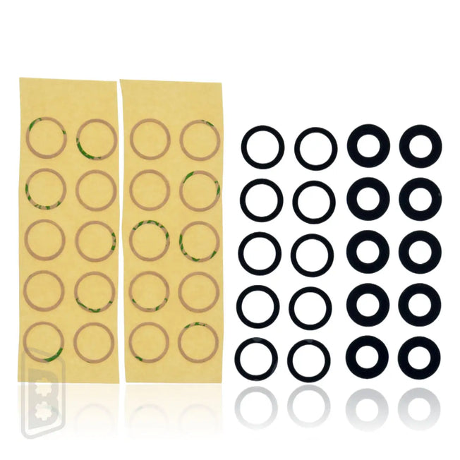 Back Camera Lens (Glass Only) With Adhesive Compatible For iPhone 12 / 12 Mini (2 Piece Set) (10 Pack)