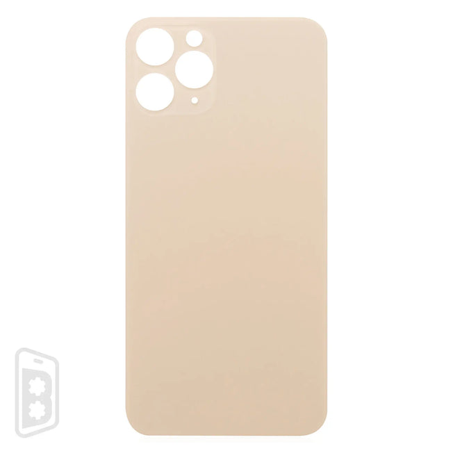 Back Glass With 3M Adhesive Compatible For iPhone 11 Pro (No Logo / Large Camera Hole)
