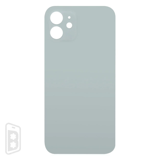 Back Glass With 3M Adhesive Compatible For iPhone 12 (No Logo / Large Camera Hole)