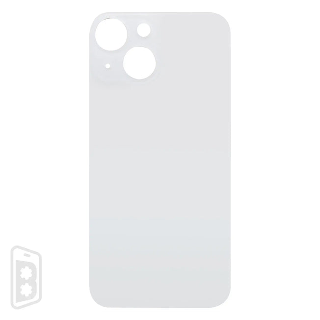 Back Glass With 3M Adhesive Compatible For iPhone 13 Mini (No Logo / Large Camera Hole)