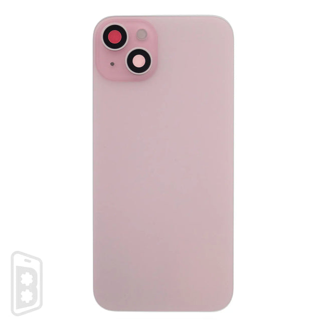 Back Glass With Steel Plate With Wireless NFC Charging MagSafe Magnet & Flashlight Flex Compatible For IPhone 15 Plus (No Logo)