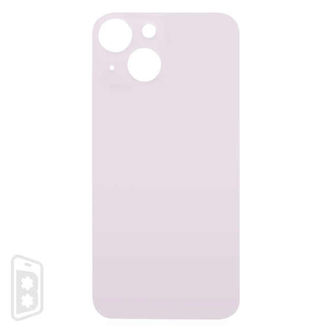 Back Glass With 3M Adhesive Compatible For iPhone 13 Mini (No Logo / Large Camera Hole)