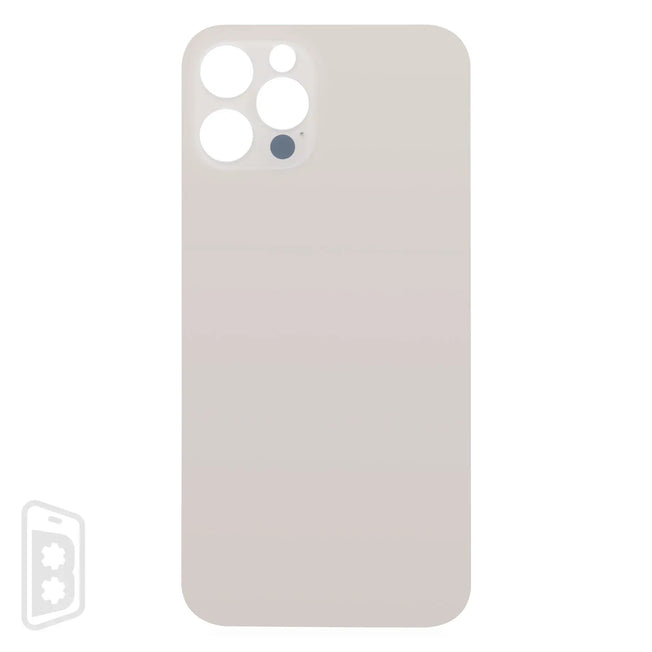 Back Glass With 3M Adhesive Compatible For iPhone 12 Pro (No Logo / Large Camera Hole)