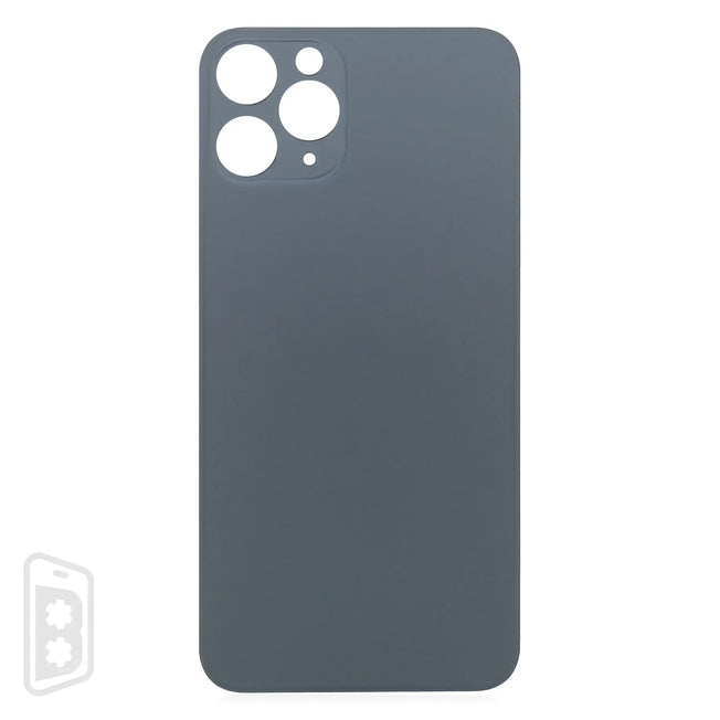 Back Glass With 3M Adhesive Compatible For iPhone 11 Pro (No Logo / Large Camera Hole)