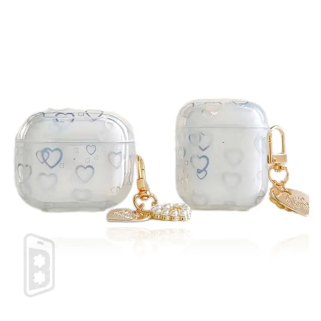 AirPods Pro 2 Clear Heart Case with Charm