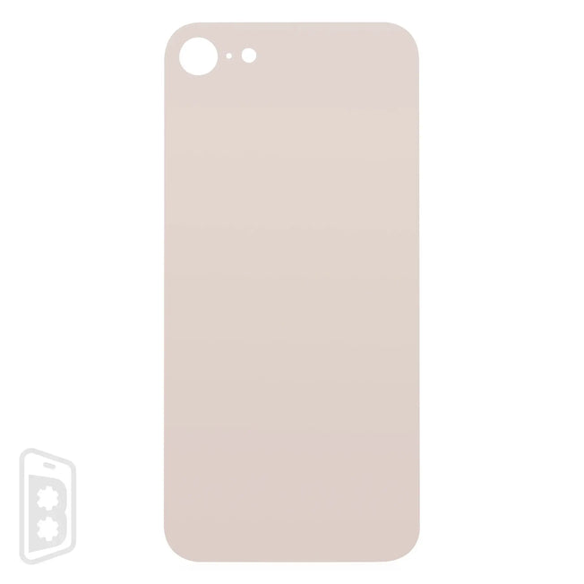 Back Glass With 3M Adhesive Compatible For iPhone 8 / SE (2020) (No Logo / Large Camera Hole)
