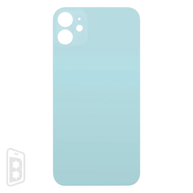 Back Glass With 3M Adhesive Compatible For iPhone 11 (No Logo / Large Camera Hole)