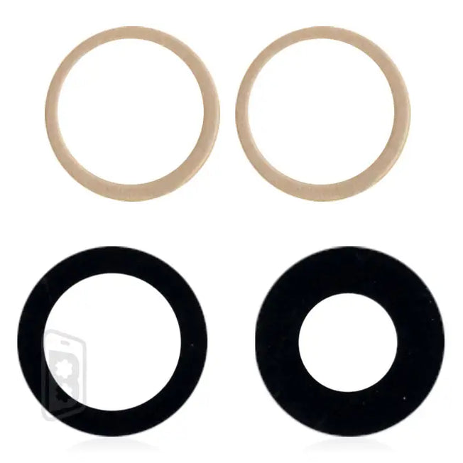 Back Camera Lens (Glass Only) With Adhesive Compatible For iPhone 12 / 12 Mini (2 Piece Set)