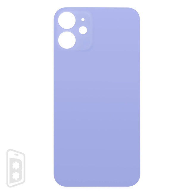 Back Glass With 3M Adhesive Compatible For iPhone 12 Mini (No Logo / Large Camera Hole)