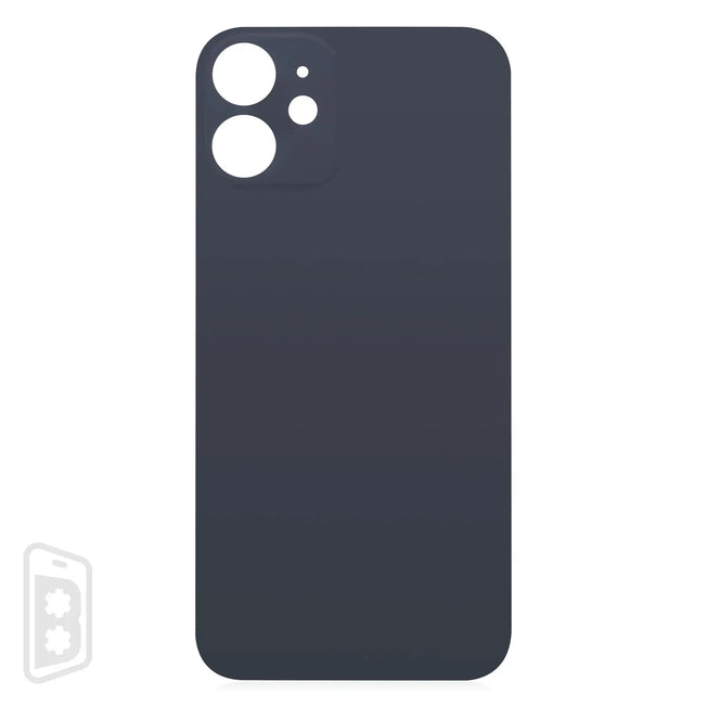Back Glass With 3M Adhesive Compatible For iPhone 12 Mini (No Logo / Large Camera Hole)
