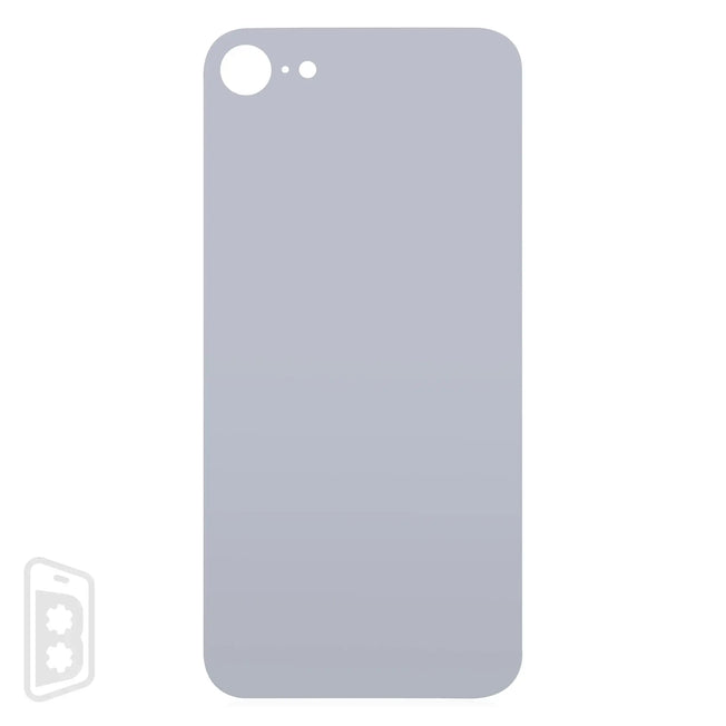 Back Glass With 3M Adhesive Compatible For iPhone 8 / SE (2020) (No Logo / Large Camera Hole)