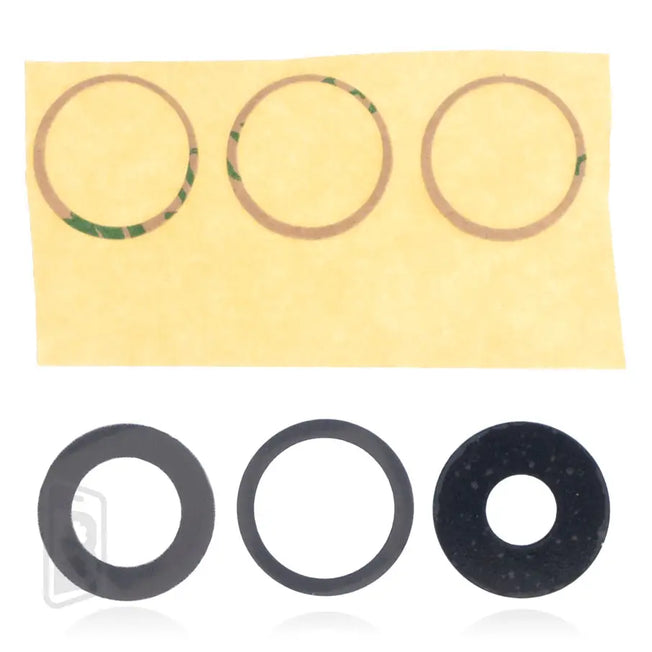 Back Camera Lens (Glass Only) With Adhesive Compatible For iPhone 15 Pro (3 Piece Set) (Premium)
