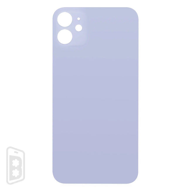 Back Glass With 3M Adhesive Compatible For iPhone 11 (No Logo / Large Camera Hole)