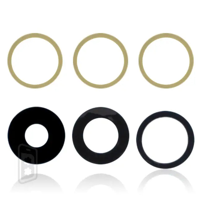 Back Camera Lens (Glass Only) With Adhesive Compatible For iPhone 14 Pro / 14 Pro Max (3 Piece Set)