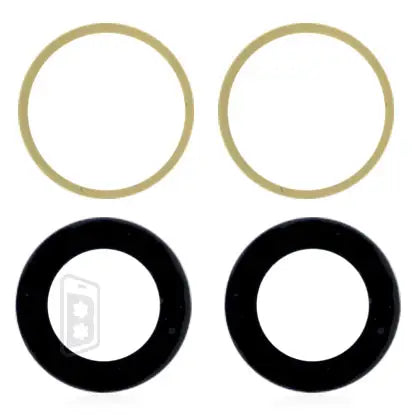 Back Camera Lens (Glass Only) With Adhesive Compatible For iPhone 14 / 14 Plus (2 Piece Set)