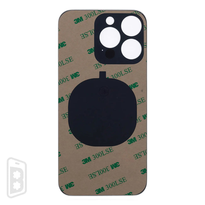 Back Glass With 3M Adhesive Compatible For iPhone 13 Pro (No Logo / Large Camera Hole)