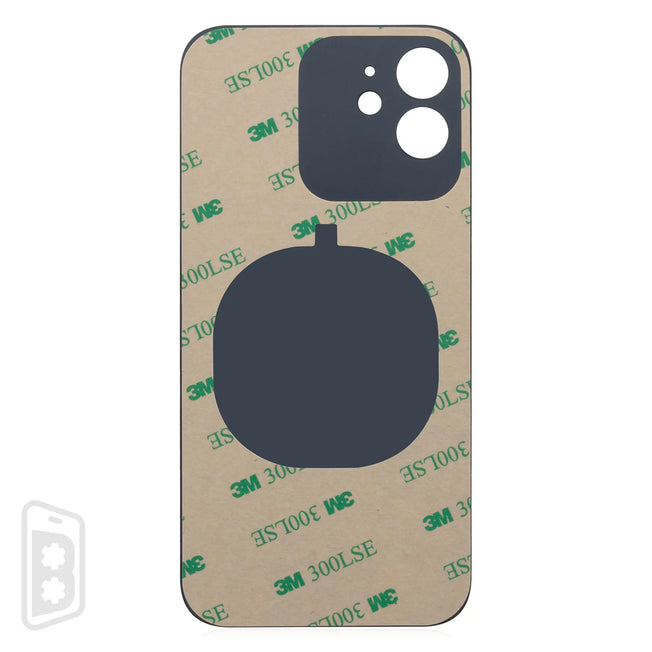Back Glass With 3M Adhesive Compatible For iPhone 12 (No Logo / Large Camera Hole)