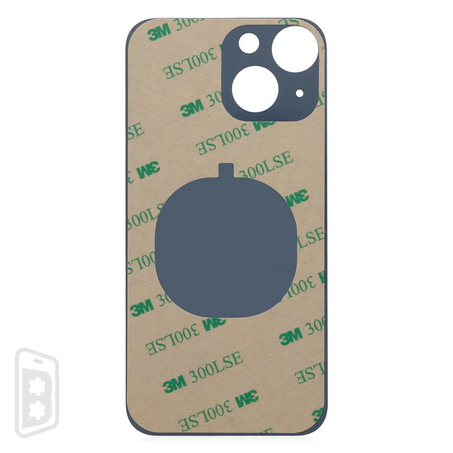Back Glass With 3M Adhesive Compatible For iPhone 13 Mini (No Logo / Large Camera Hole)