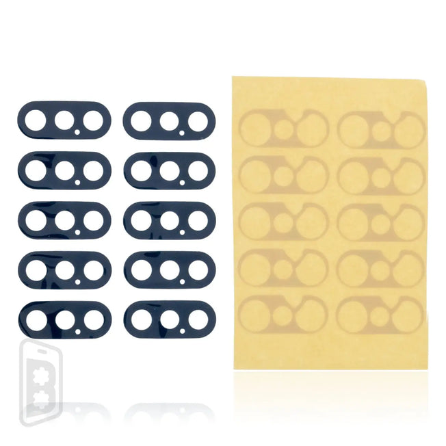 Back Camera Lens (Glass Only) With Adhesive Compatible For iPhone XS / XS Max (10 Pack)