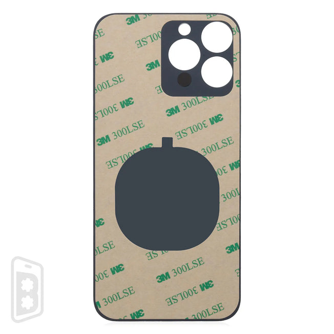 Back Glass With 3M Adhesive Compatible For iPhone 13 Pro Max (No Logo / Large Camera Hole)