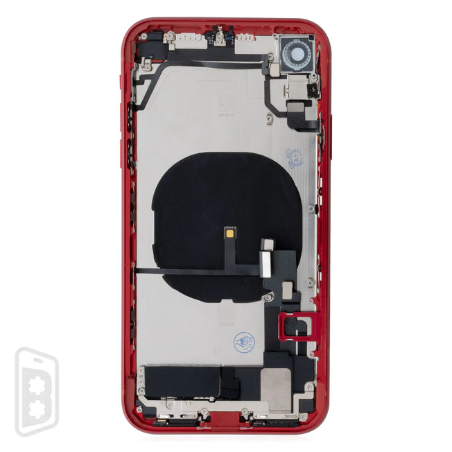 Back Housing W/ Small Components Pre-Installed Compatible For iPhone XR (No Logo)