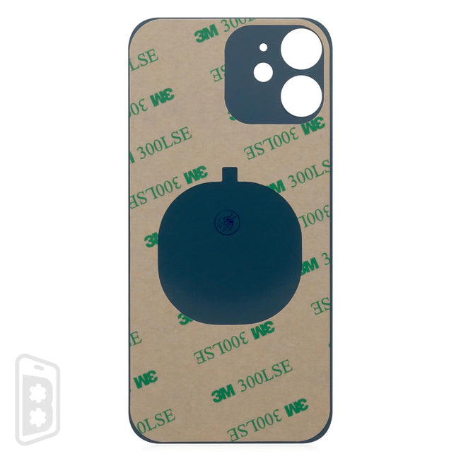Back Glass With 3M Adhesive Compatible For iPhone 12 Mini (No Logo / Large Camera Hole)