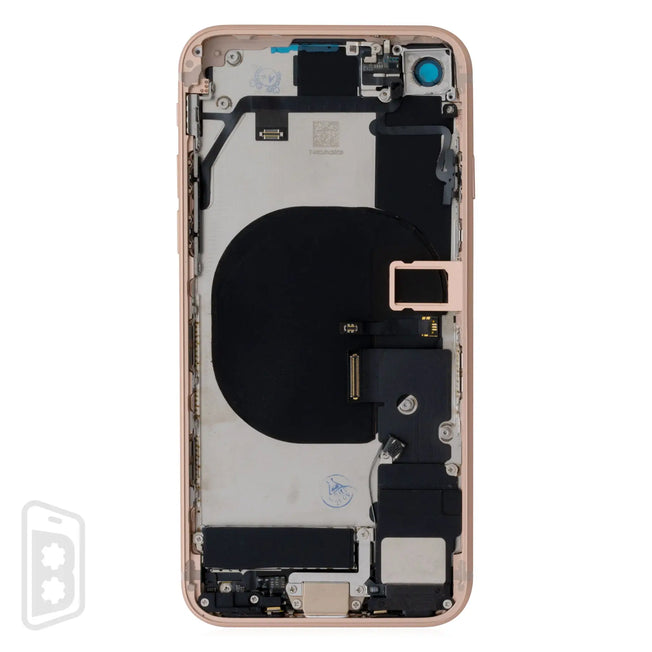 Back Housing W/ Small Components Pre-Installed Compatible For iPhone 8 (No Logo)